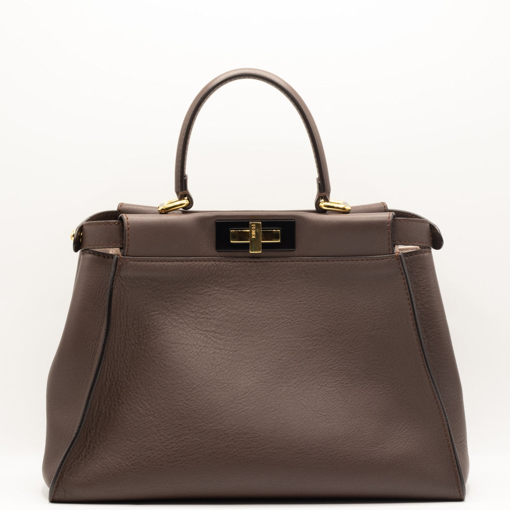 Peekaboo Regular Brown Leather