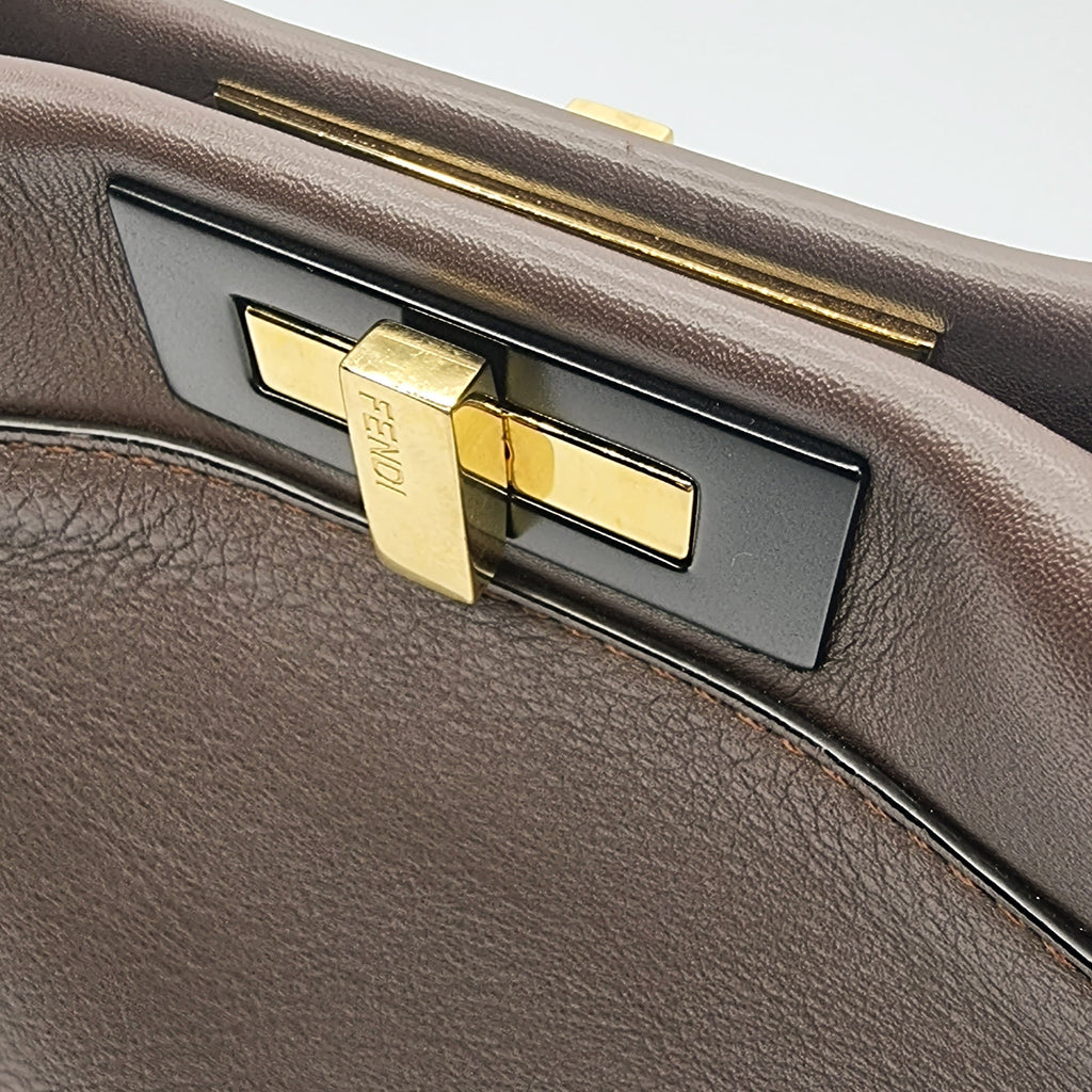 Peekaboo Regular Brown Leather