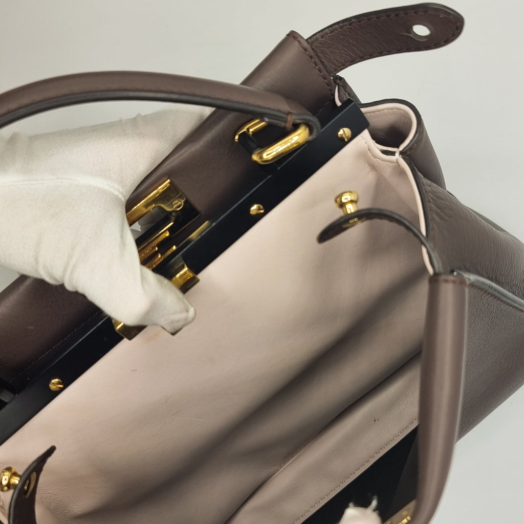 Peekaboo Regular Brown Leather