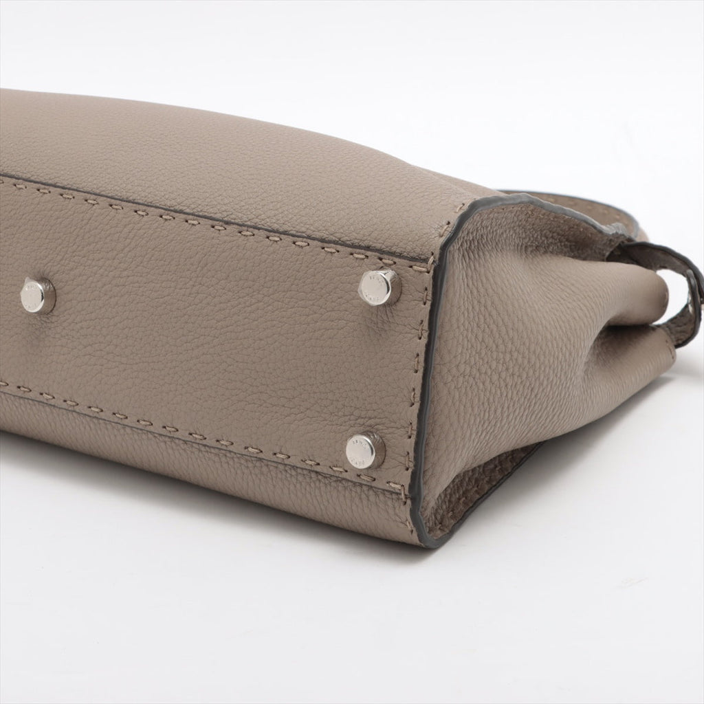 Peekaboo Regular Selleria Leather 2-way Beige