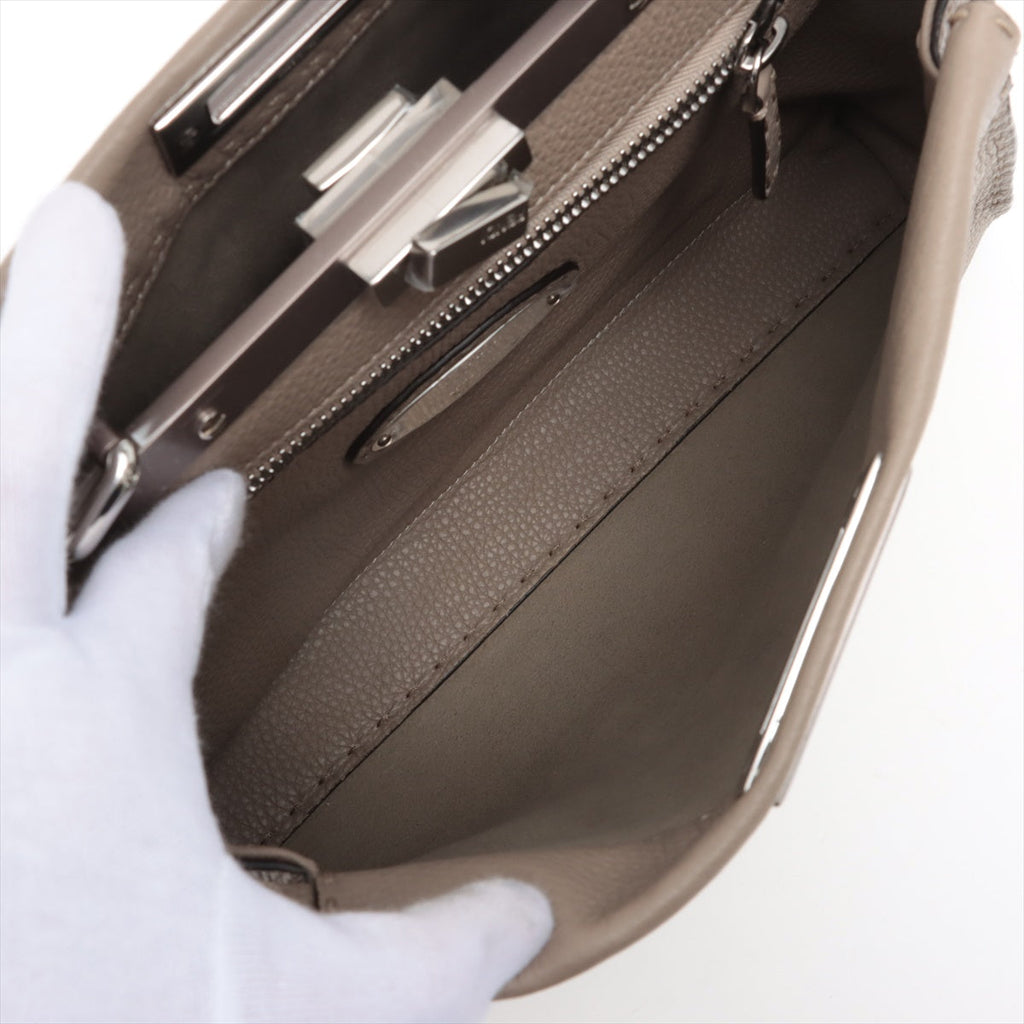 Peekaboo Regular Selleria Leather 2-way Beige