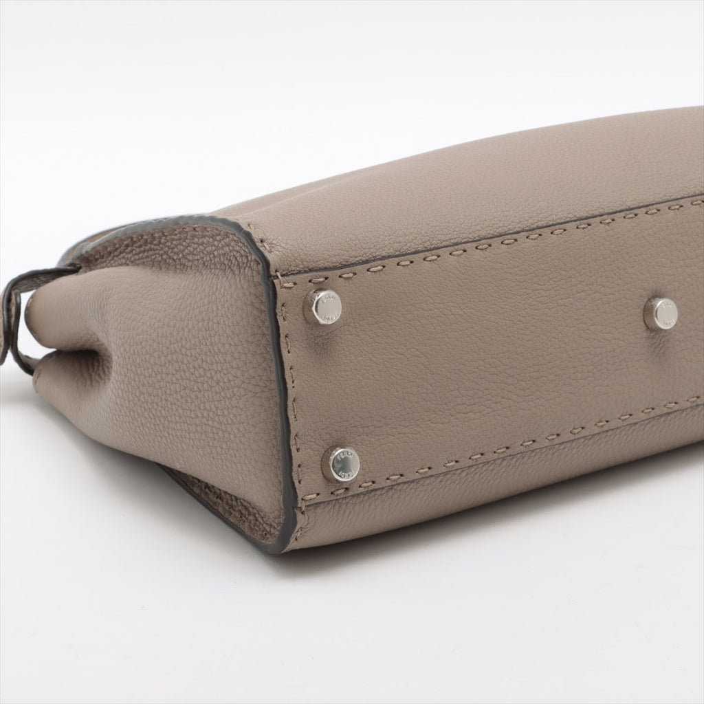 Peekaboo Regular Selleria Leather 2-way Beige