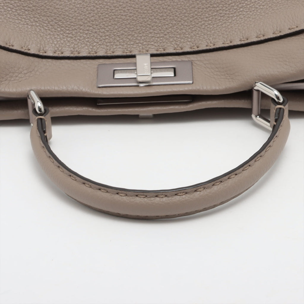 Peekaboo Regular Selleria Leather 2-way Beige