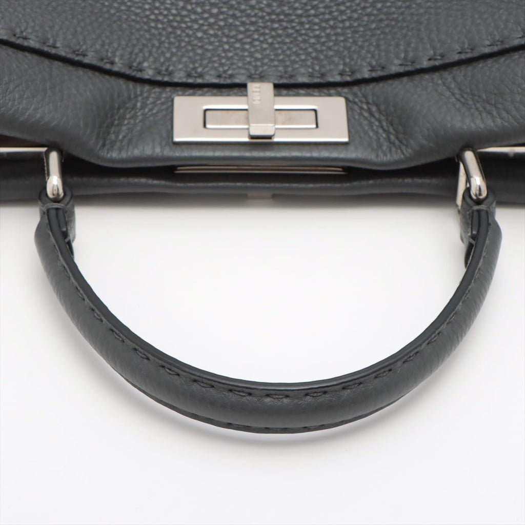 Peekaboo Regular Selleria Leather 2-way Grey