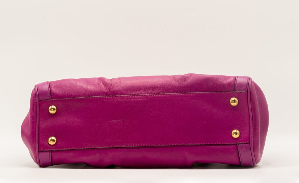 Gancini Violet Leather Handbag