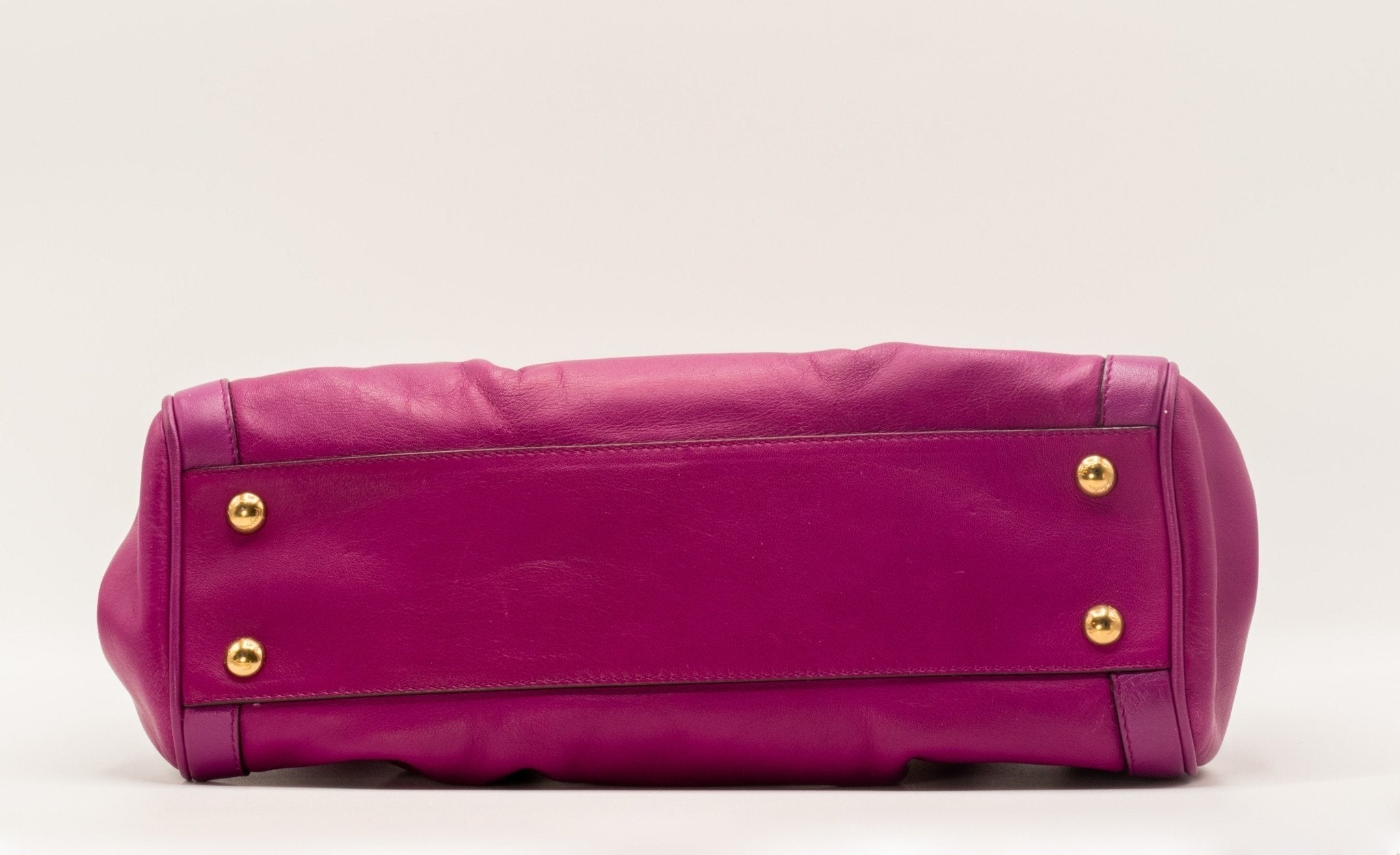 Gancini Violet Leather Handbag