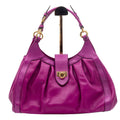 Gancini Violet Leather Handbag