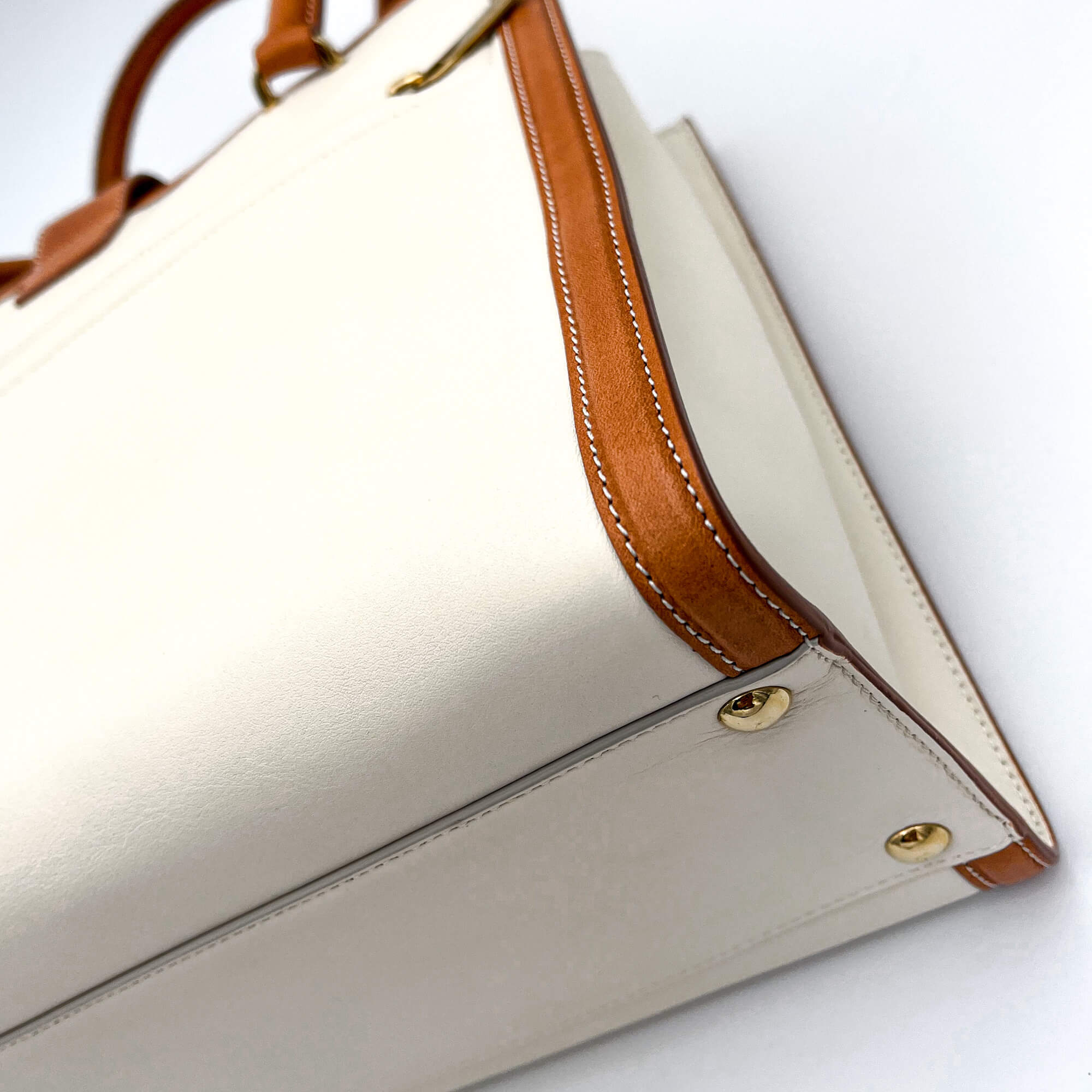 White Leather Tote