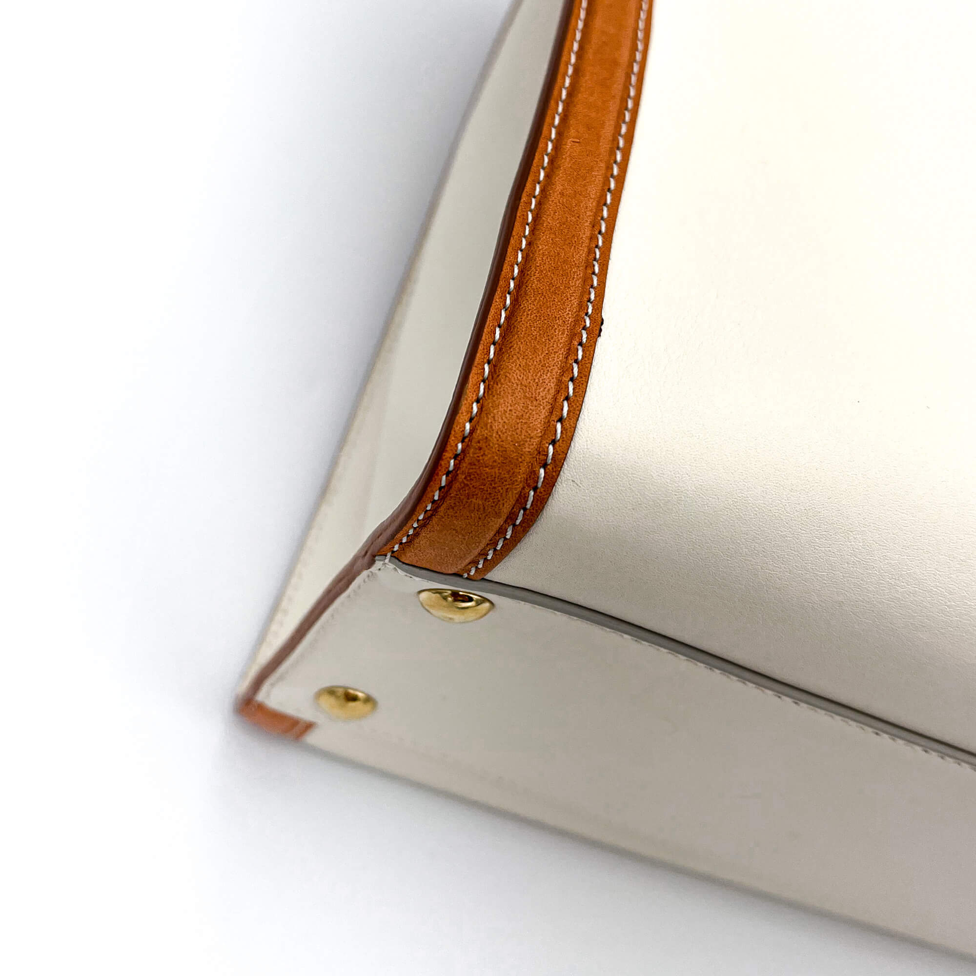 White Leather Tote