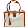 White Leather Tote