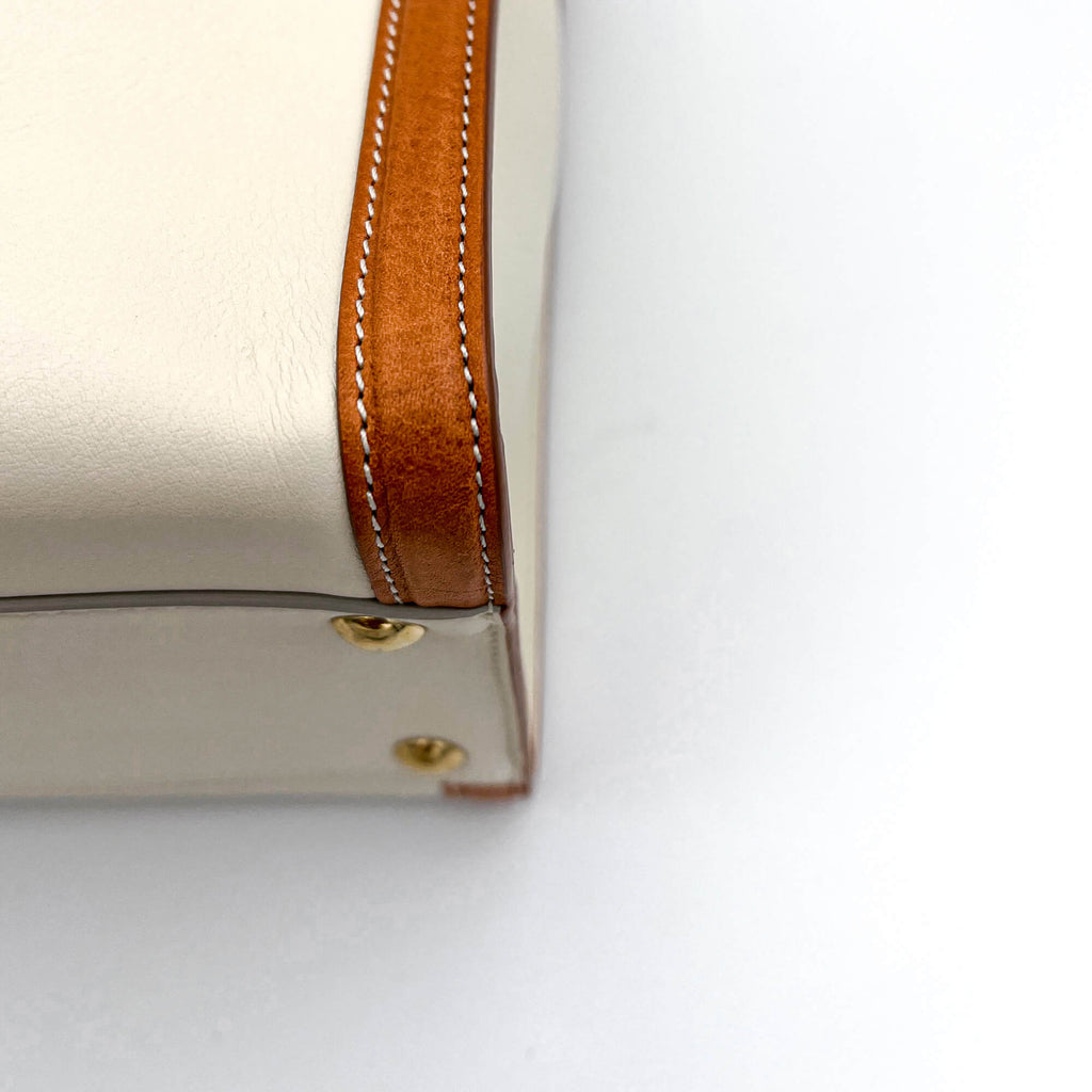 White Leather Tote