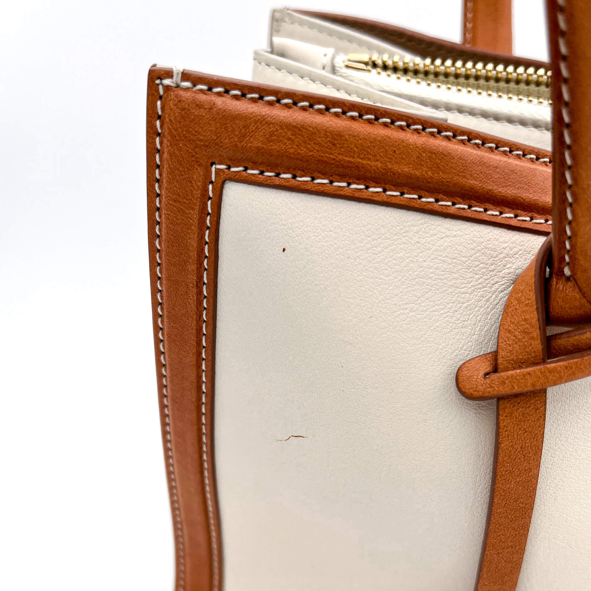 White Leather Tote