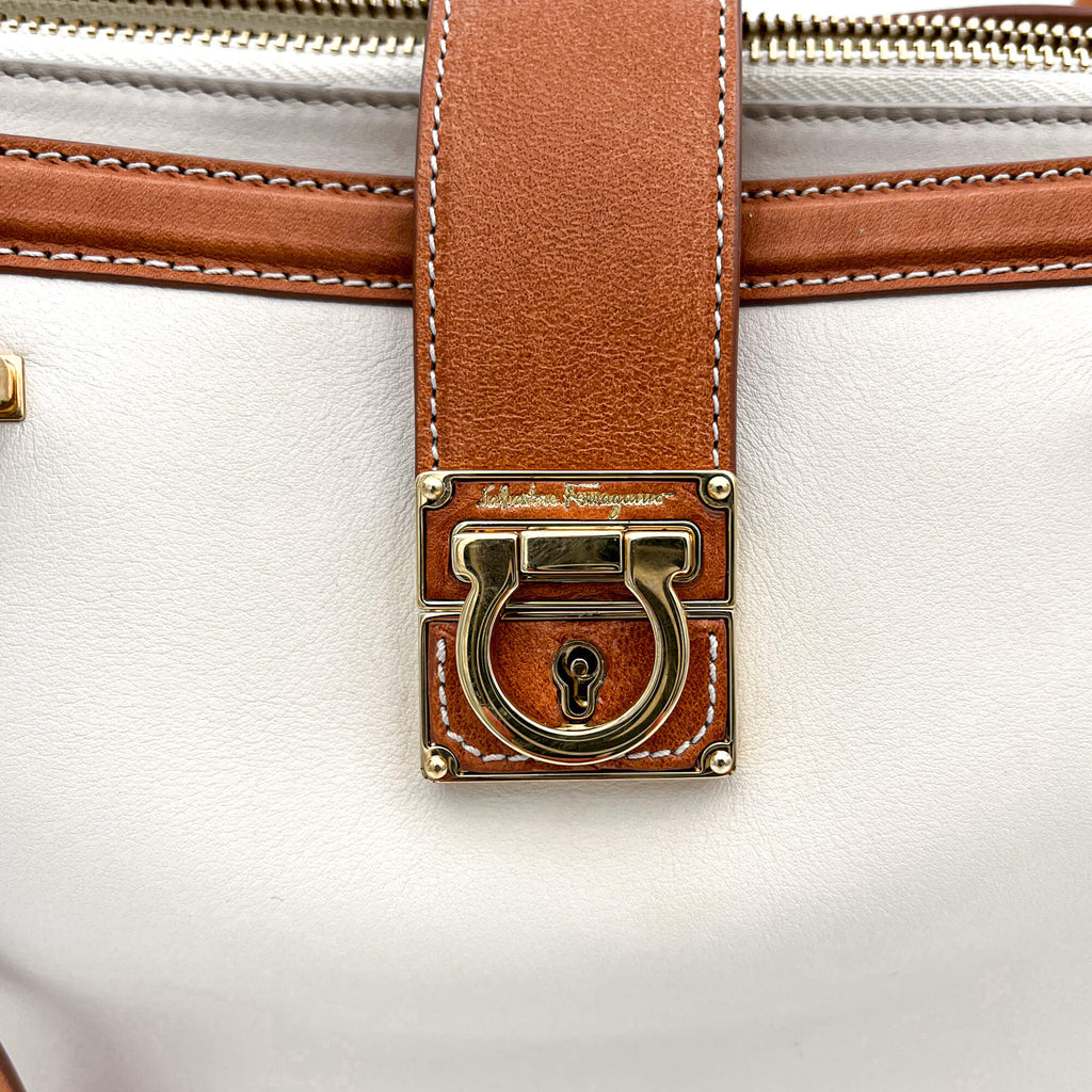 White Leather Tote