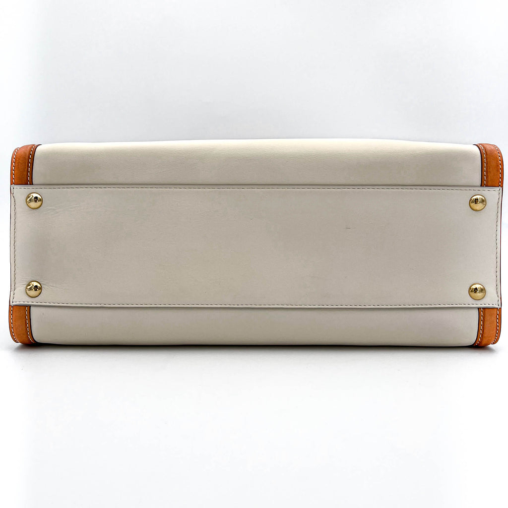 White Leather Tote