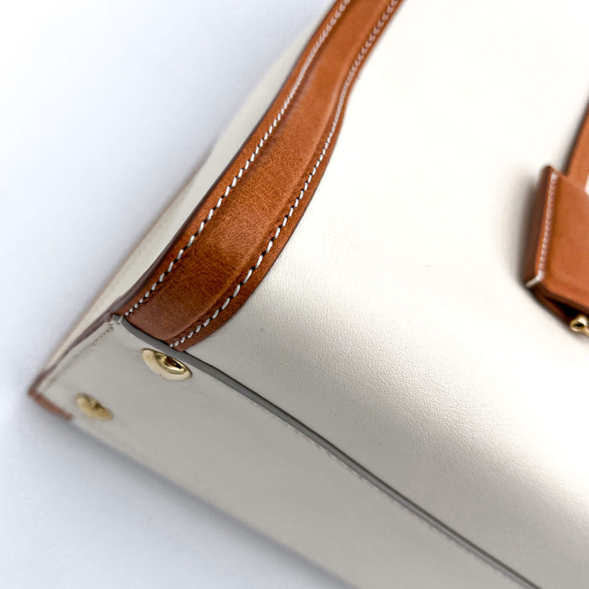 White Leather Tote