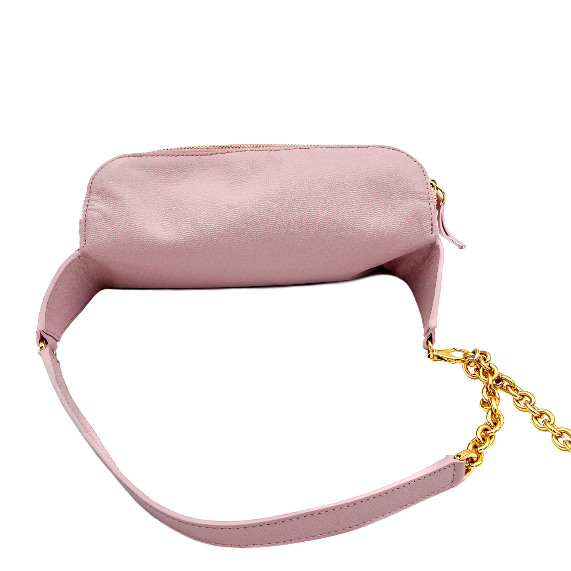 Pink Leather Belt Bag