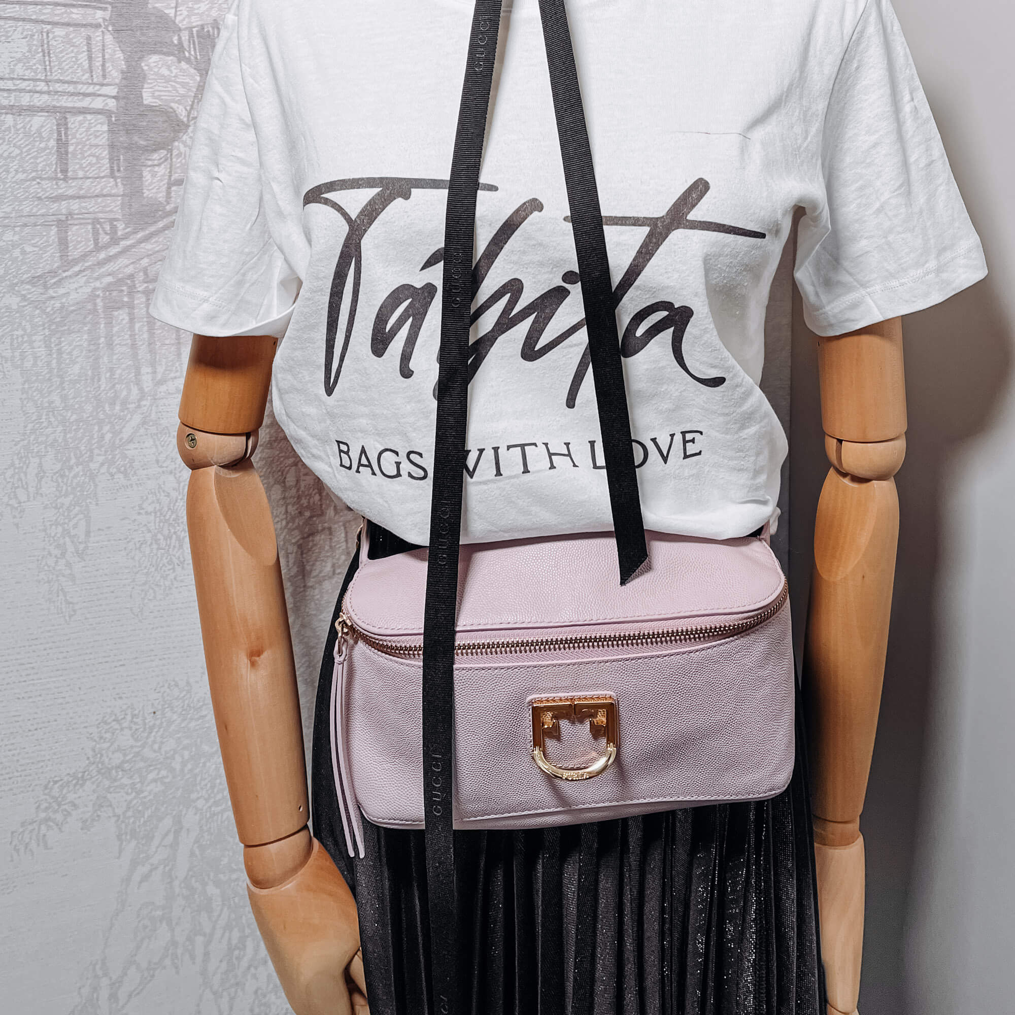 Pink Leather Belt Bag