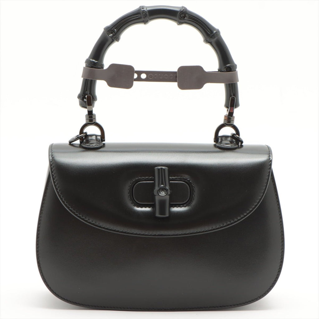 Bamboo 1947 Black Leather 2-way Handbag