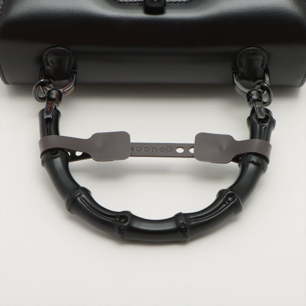 Bamboo 1947 Black Leather 2-way Handbag