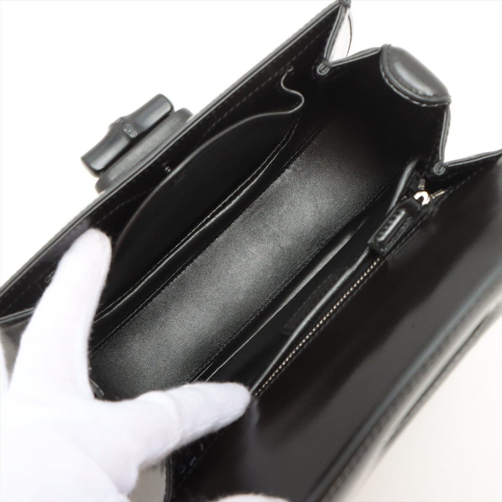 Bamboo 1947 Black Leather 2-way Handbag