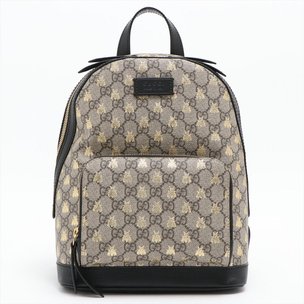 Bee GG Supreme Beige Black Backpack