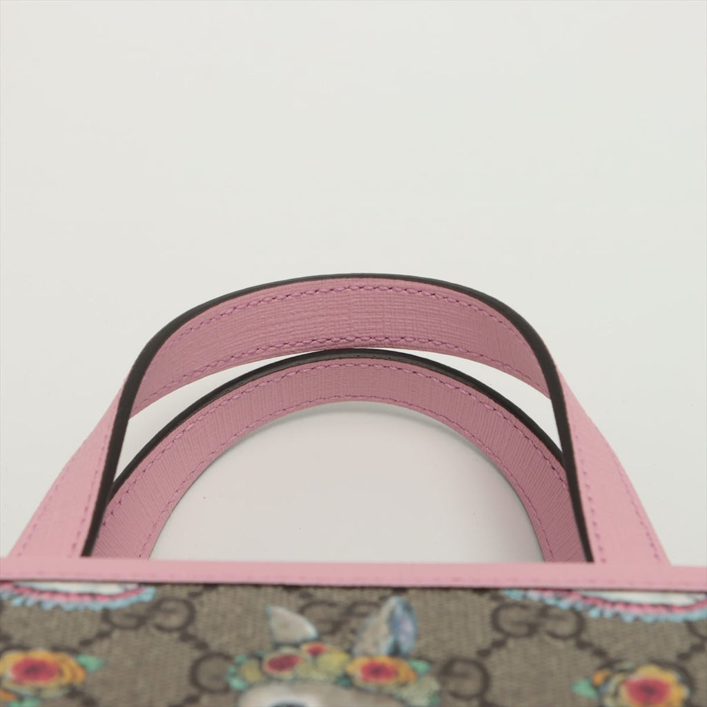 Children's GG Supreme Canvas Higuchi Yuko Pink Tote