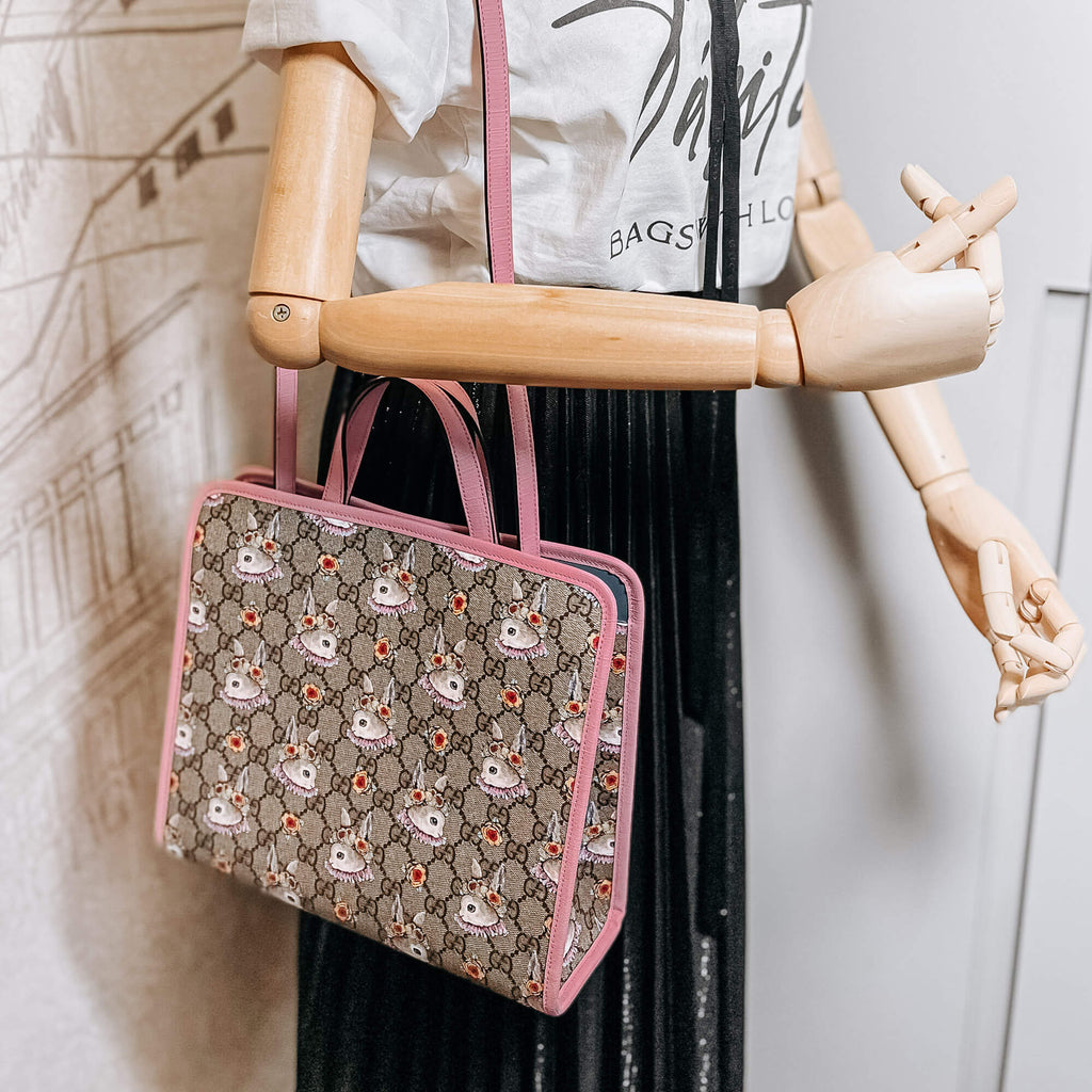 Children's GG Supreme Canvas Higuchi Yuko Pink Tote