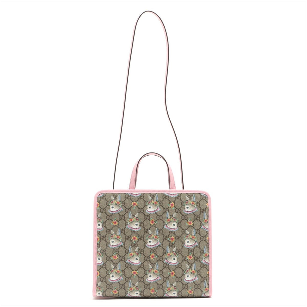 Children's GG Supreme Canvas Higuchi Yuko Pink Tote