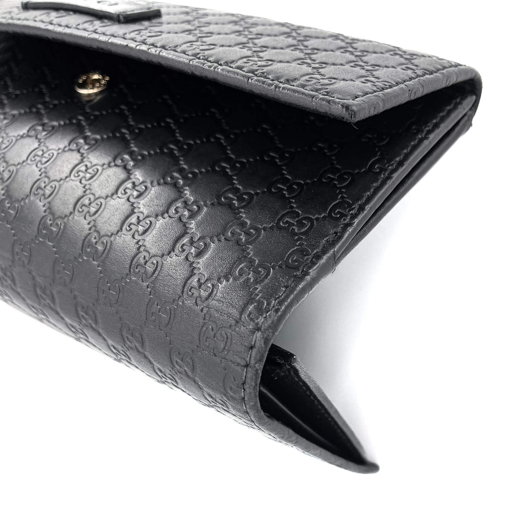 Continental Black Leather Wallet