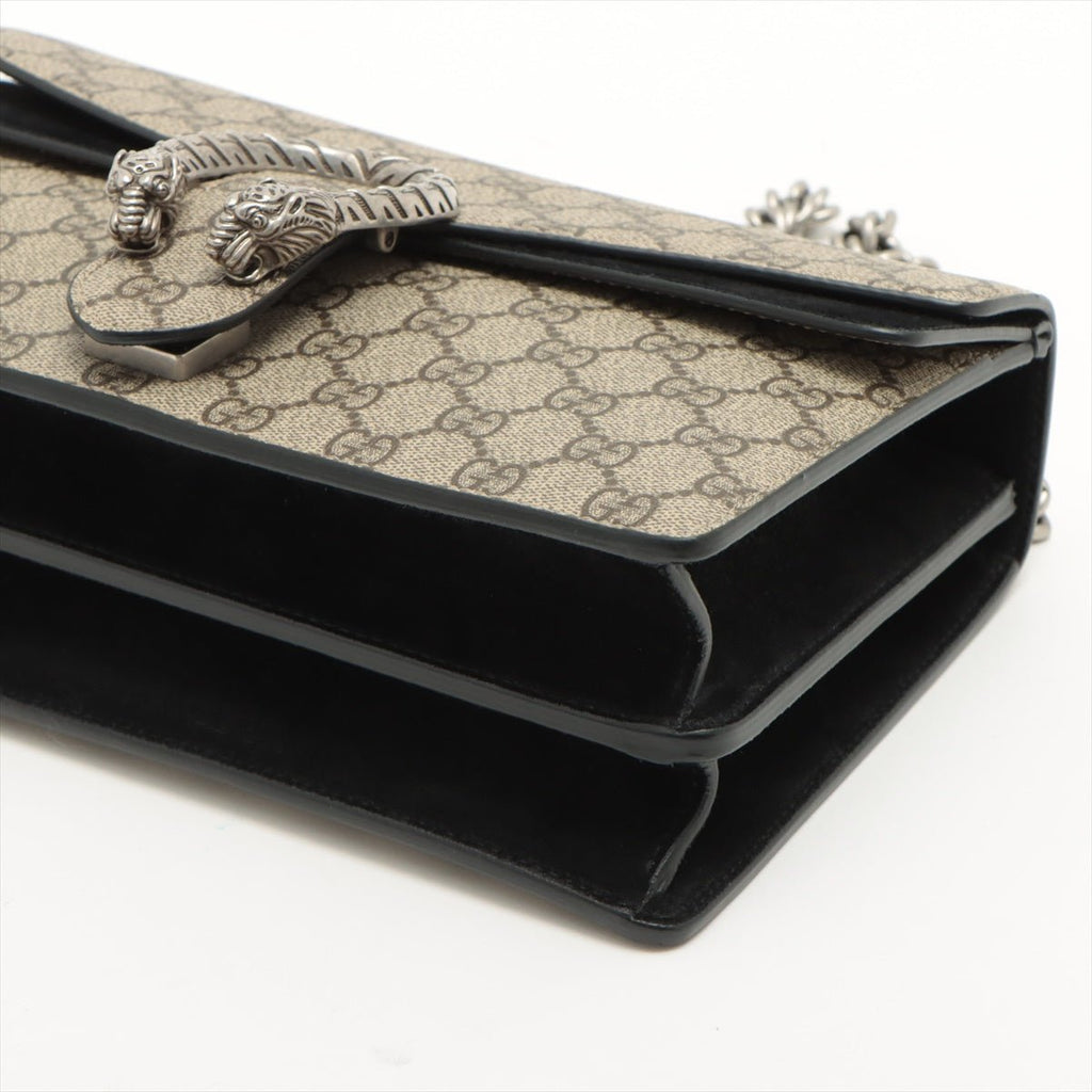 Dionysus GG Small Chain Shoulder Bag Beige and Black