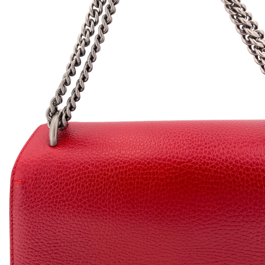 Dionysus GG Small Leather Chain Shoulder Bag Red