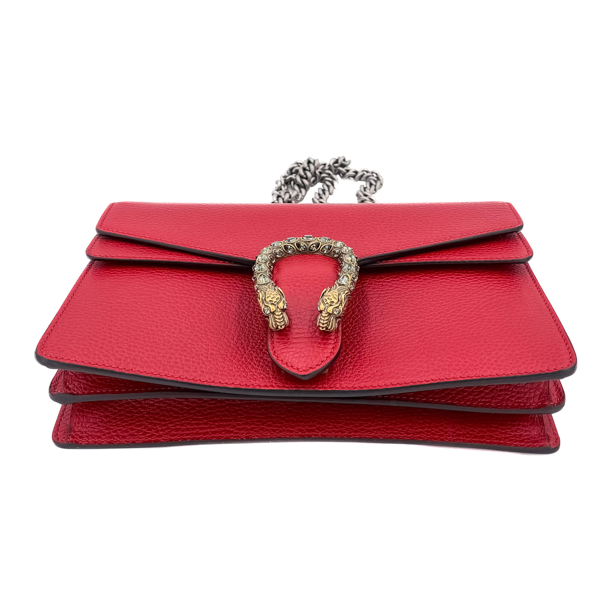 Dionysus GG Small Leather Chain Shoulder Bag Red