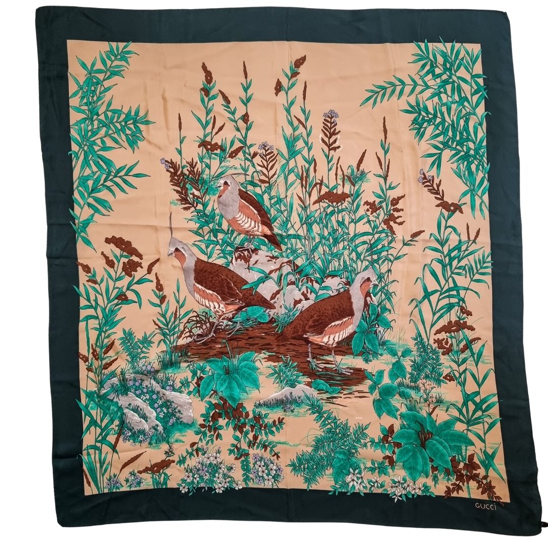 Flora Vintage Silk Foulard