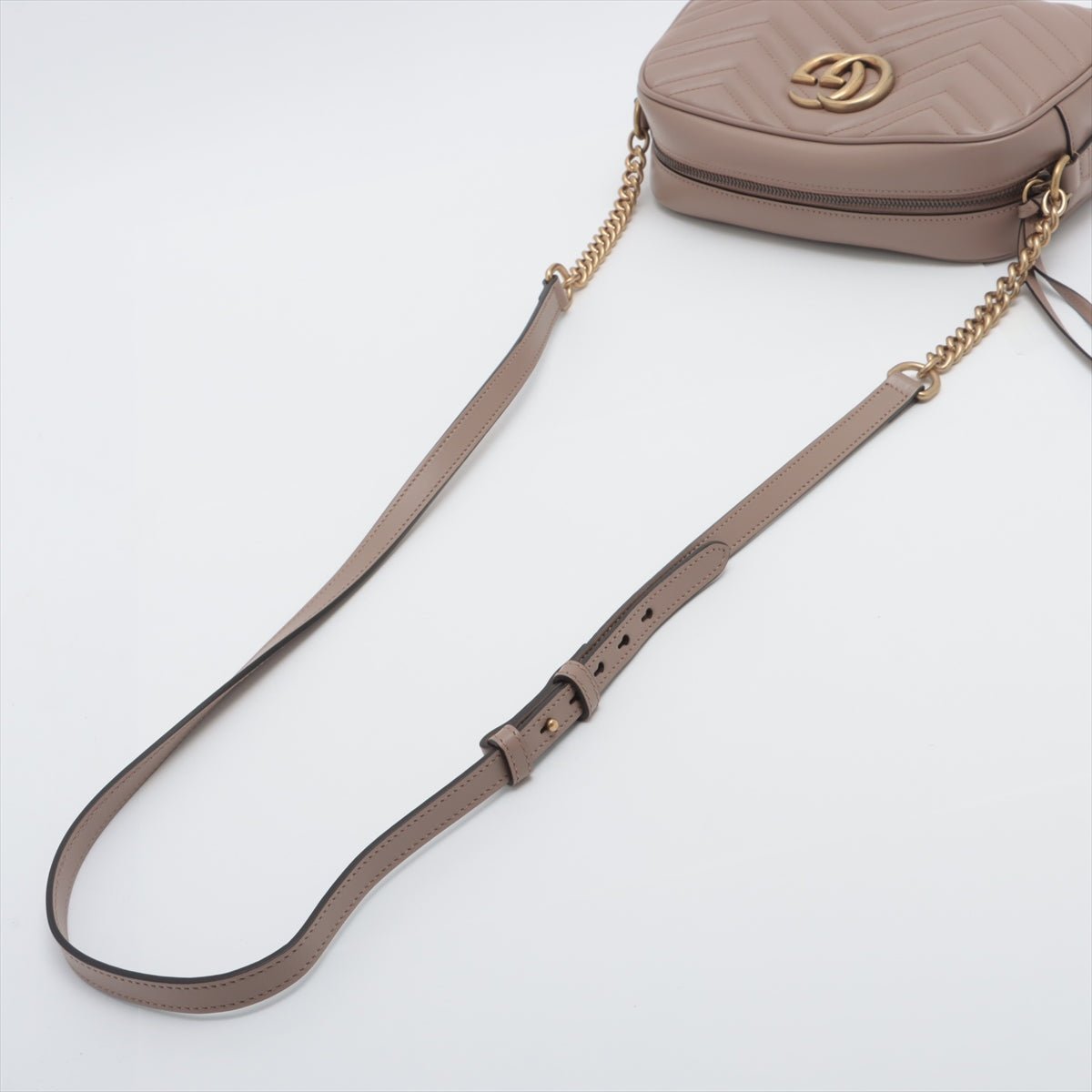 GG Beige Marmont Crossbody Bag MatelassÃƒÆ’Ã‚Â© Leather