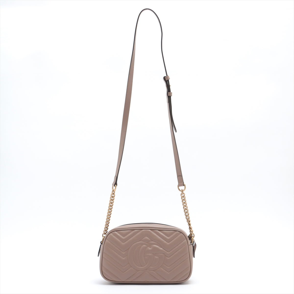 GG Beige Marmont Crossbody Bag MatelassÃƒÆ’Ã‚Â© Leather