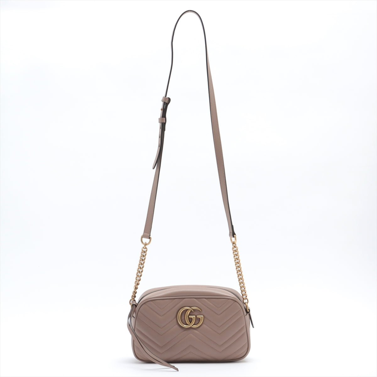 GG Beige Marmont Crossbody Bag MatelassÃƒÆ’Ã‚Â© Leather