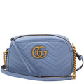 GG Blue Marmont Crossbody Bag MatelassÃƒÆ’Ã‚Â© Leather