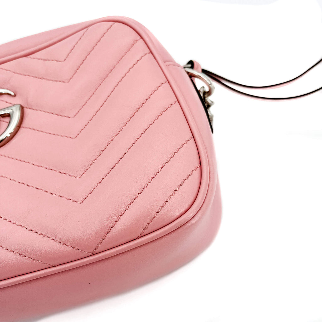 GG Light Pink Marmont Crossbody Bag MatelassÃƒÆ’Ã‚Â© Leather