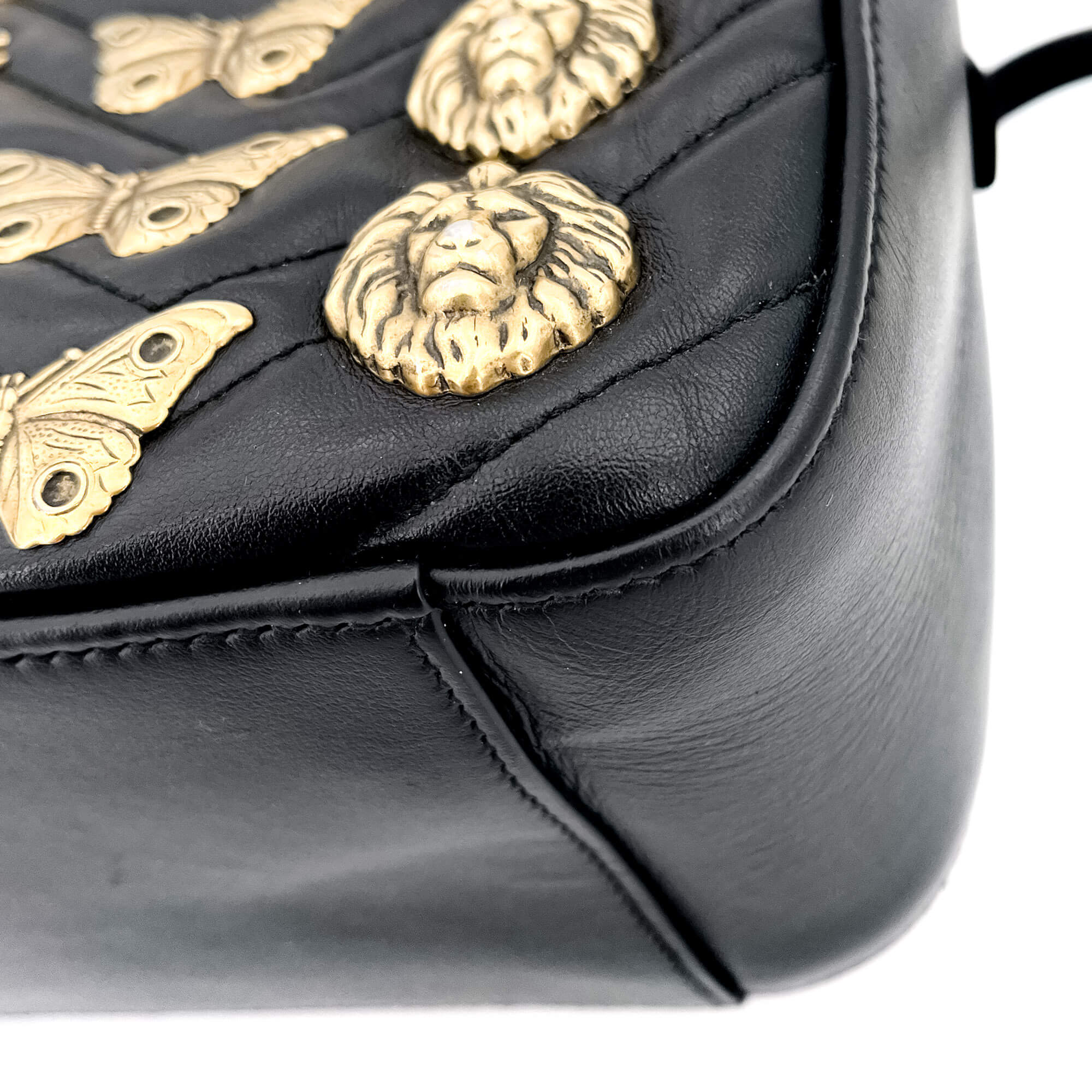 GG Marmont Animal Studs black leatherBackpack