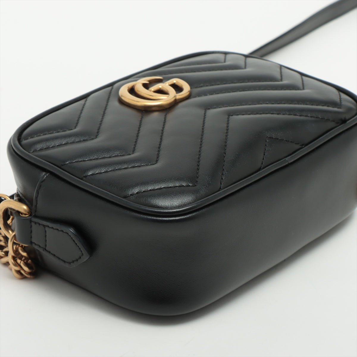 GG Marmont Chain Bag Black Leather