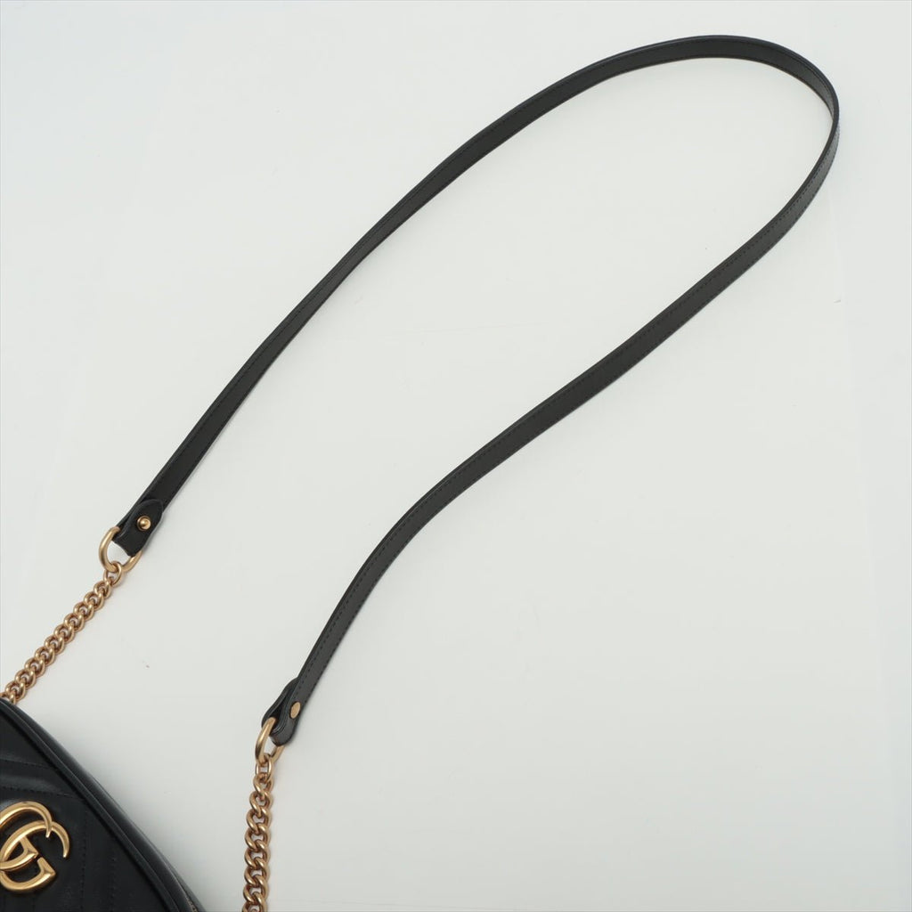 GG Marmont Chain Bag Black Leather