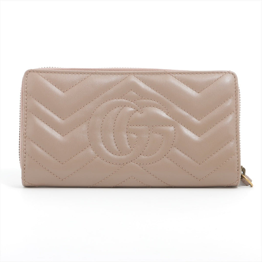 GG Marmont Continental Leather Pink Wallet