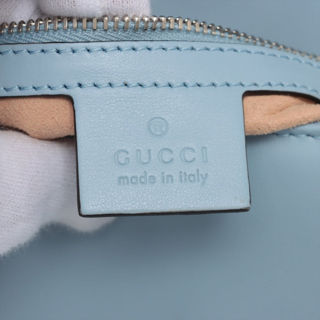 GG Marmont Leather Chain Shoulder Bag Azure