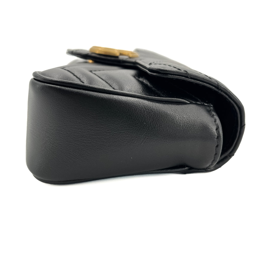 GG Marmont Nano MatelassÃƒÆ’Ã‚Â© Leather Black Bag