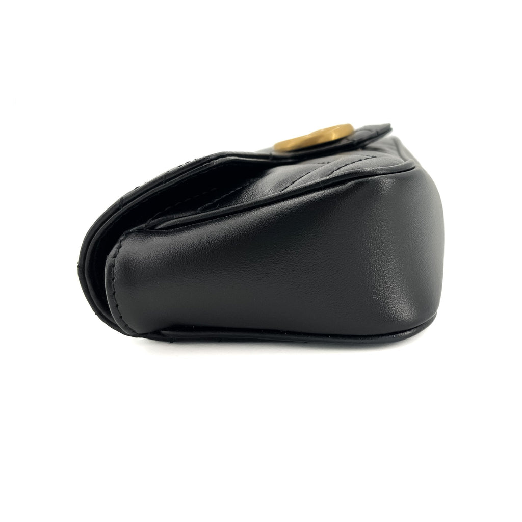 GG Marmont Nano MatelassÃƒÆ’Ã‚Â© Leather Black Bag