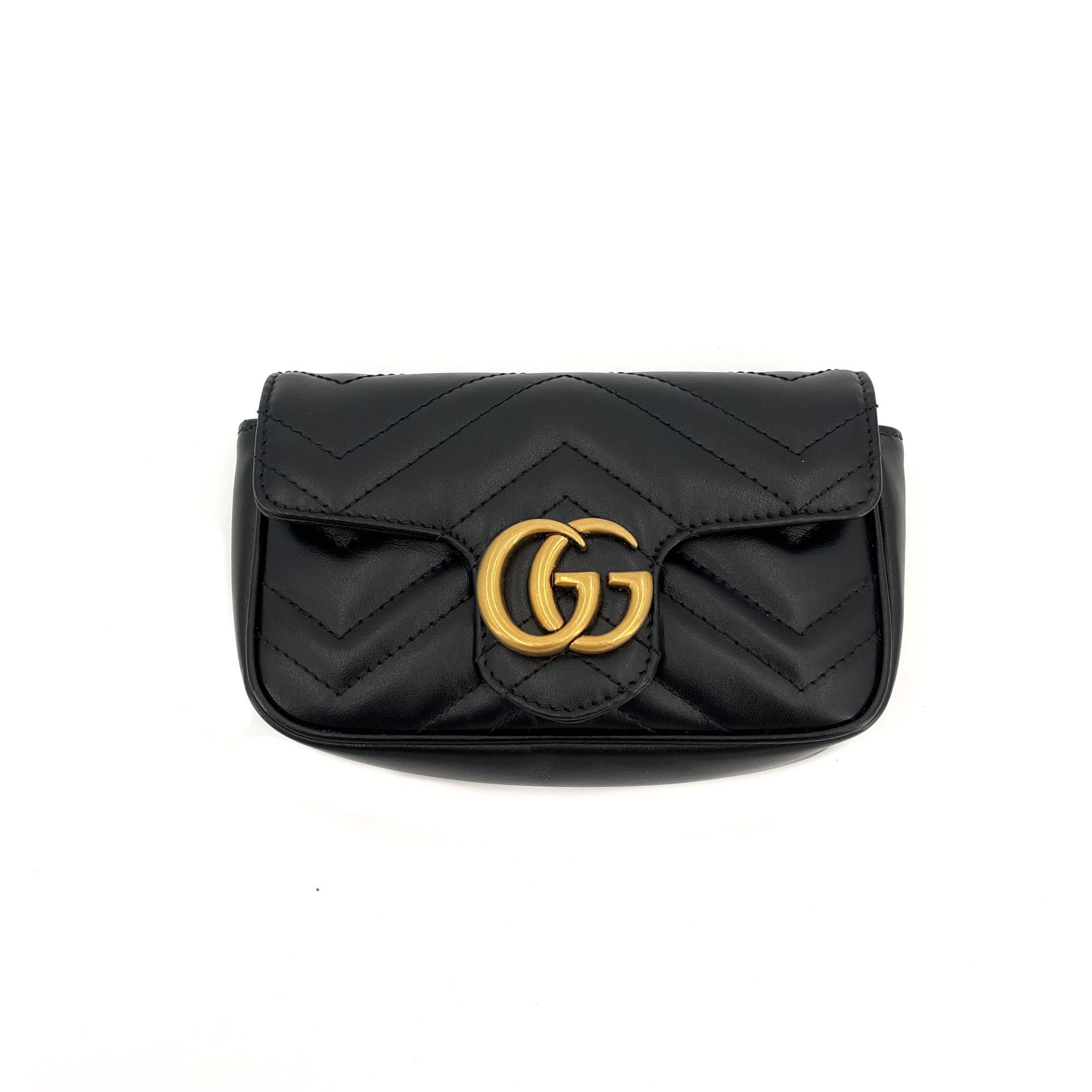 GG Marmont Nano MatelassÃƒÆ’Ã‚Â© Leather Black Bag