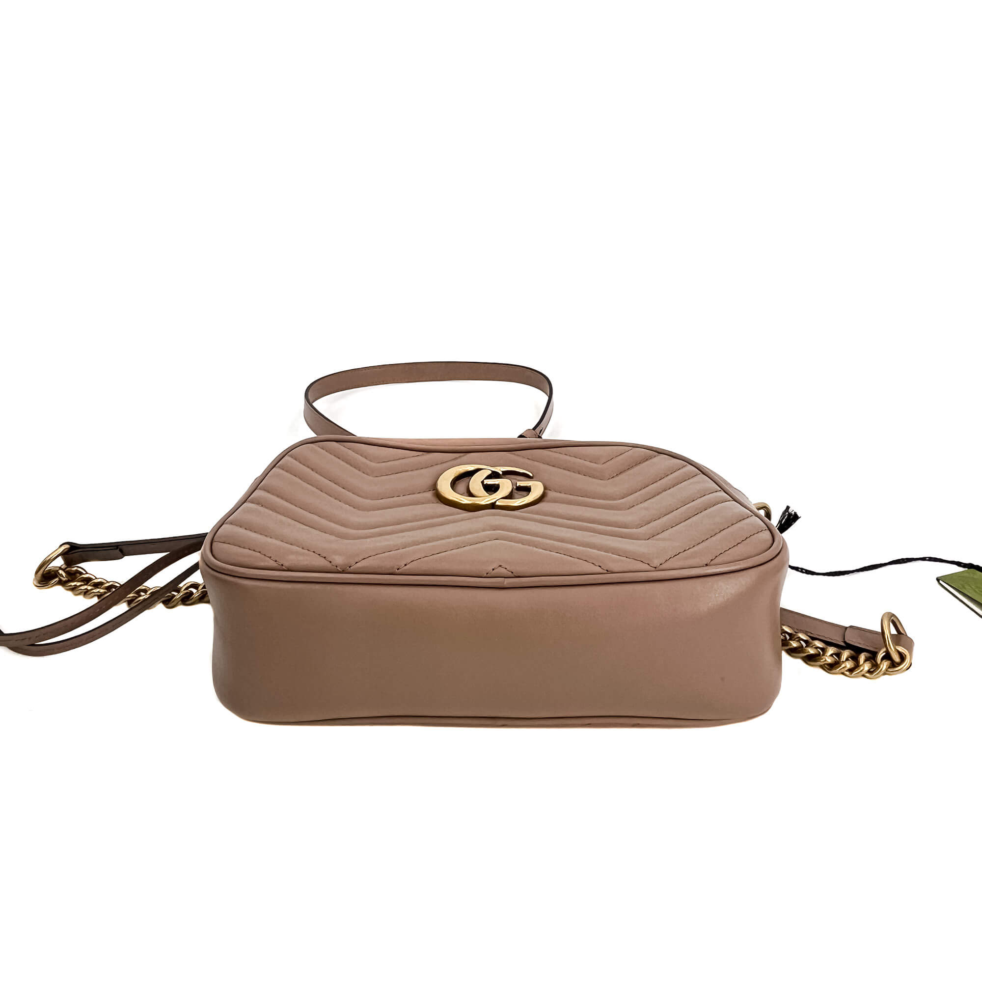 GG Marmont Small MatelassÃƒÆ’Ã‚Â© Leather Beige Bag