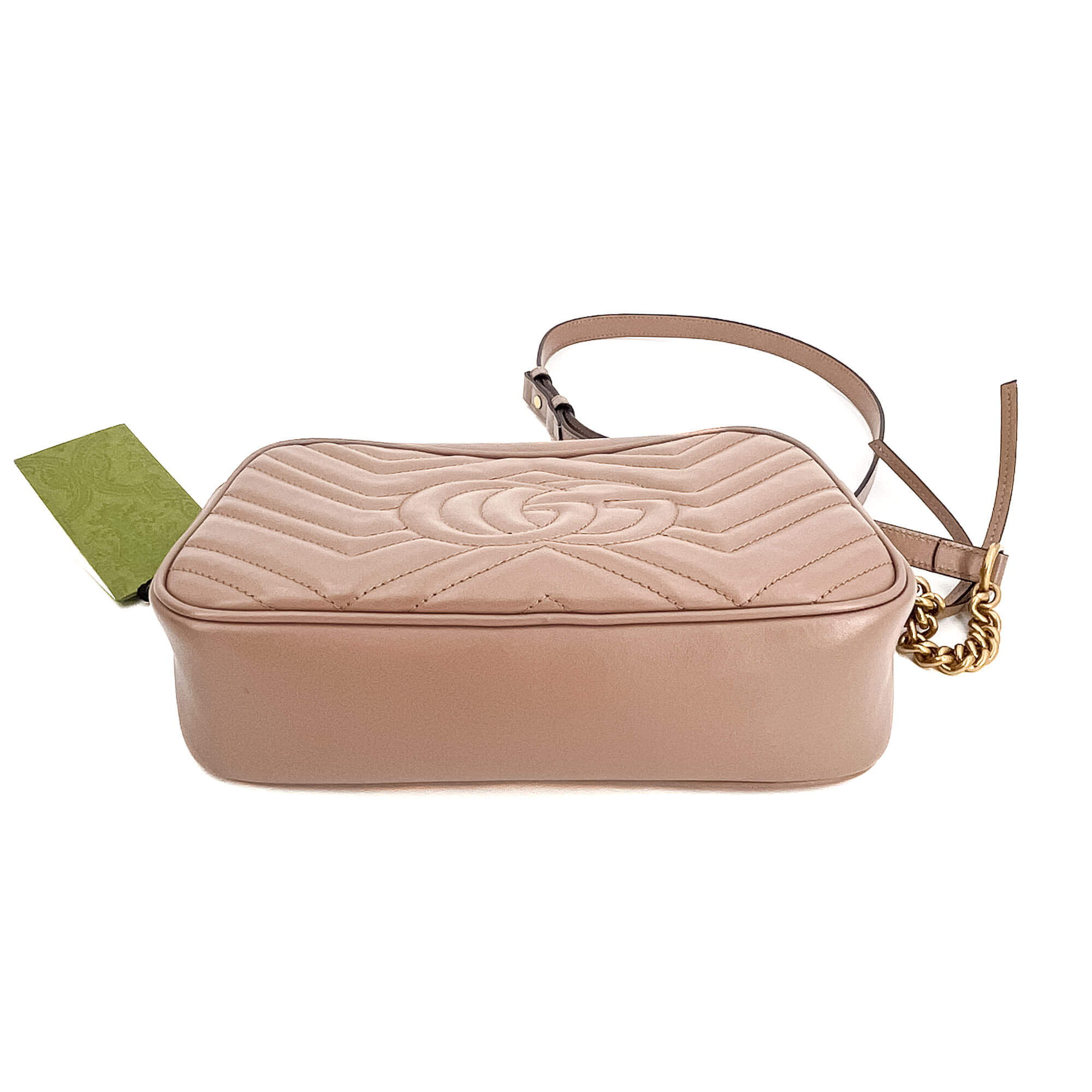 GG Marmont Small MatelassÃƒÆ’Ã‚Â© Leather Beige Bag