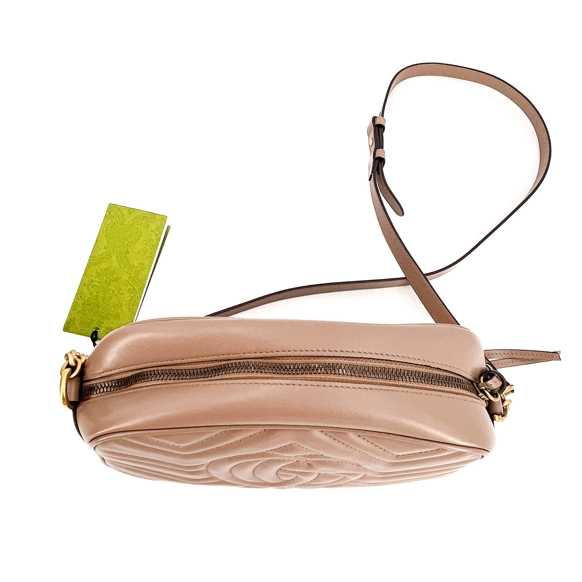 GG Marmont Small MatelassÃƒÆ’Ã‚Â© Leather Beige Bag