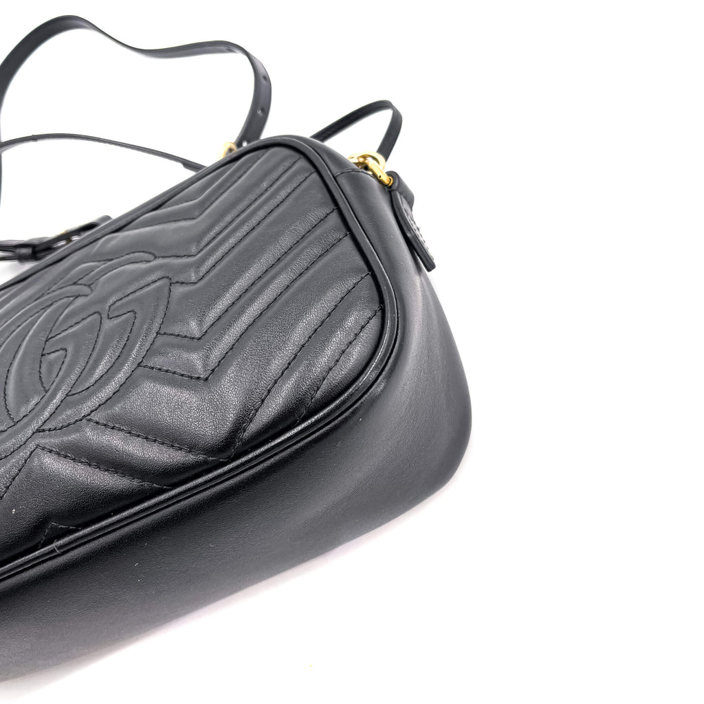 GG Marmont Small MatelassÃƒÆ’Ã‚Â© Leather Black Bag